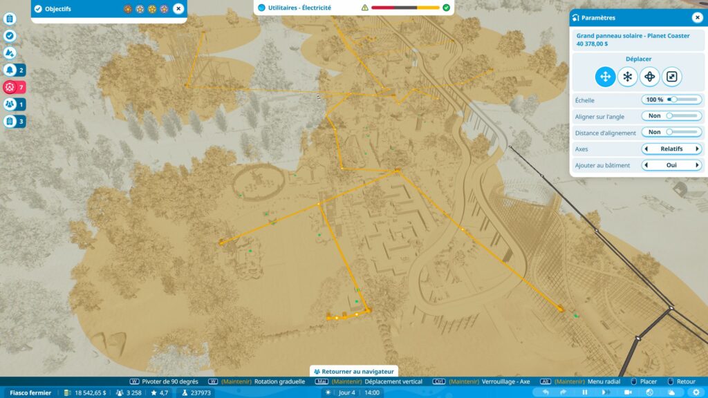 Gestion Eau Electricité Planet Coaster 2