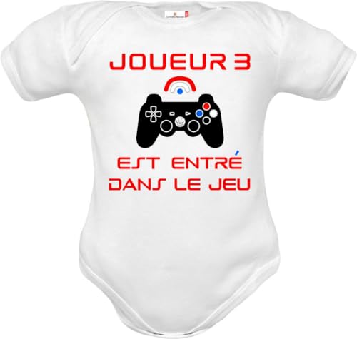 Body Bébé Joueur 3 - Gamer - 2 Tailles