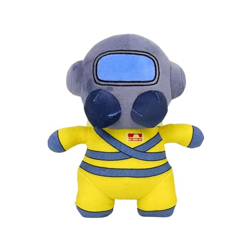 Peluche Monstre Employé Jaune - Doudou Anti-Stress Gaming