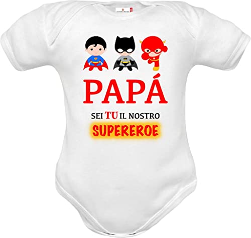 Body Bébé Super-Héros - Hommage aux Parents - 6 Tailles