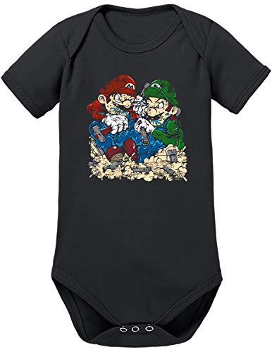Body Bébé Mario vs Jason - Noir