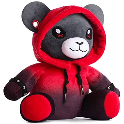 Peluche Ember Nounours Punk 28cm - Doudou Ours Gothique