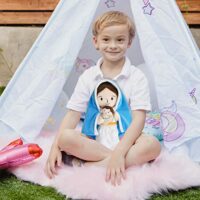 Jésus Peluche Mignon Vierge Poupée en Peluche Jouet Religieux Enfants Cadeaux Chrétiens Baptême Pâques Noël